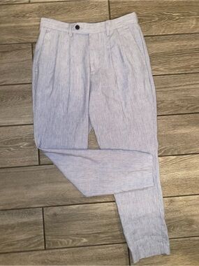 ExpLight Blue Pinstripe Men's Casual Trousers